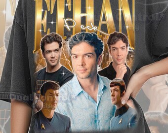 Ethan Peck 90er Jahre Vintage Retro Bootleg Ethan Peck Shirt, Sci-Fi Offizier Grafik T-Shirt, Space Serie Schauspieler Fan Bekleidung #ari