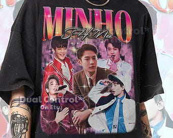 MINHO SHINEE Bootleg Shirt, Minho Shinee Retro Tees, Rapper Star T-Shirt, Stage Longsleeve, Minho Shinee Vintage Sweater #saf