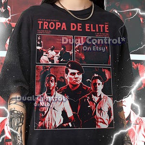 Camiseta pirata Tropa Elite, camisetas vintage Tropa Elite, Tropa Elite retro de los 90, sudadera Tropa Elite #Saf imagen 1