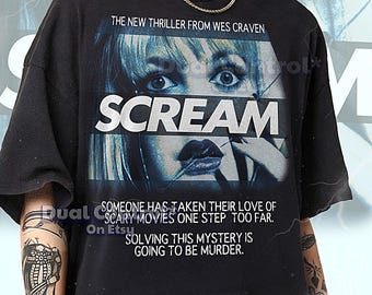 SCREAM Bootleg Shirt, Scream Retro Tees, Cult Film T-Shirt, Thriller Longsleeve, Scream Vintage Sweater #saf