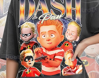 Dash Parr Shirt, 90s Vintage Retro Bootleg Speedster Boy T-Shirt, Fast Hero Graphic Tee, Super Family Fan Apparel, #saf