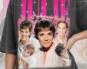 Maglietta vintage retrò anni '90 di Julie Andrews, maglietta grafica di una leggenda musicale, regalo per fan di un'icona britannica #ari