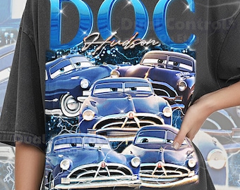 Doc Hudson Cars Shirt, Doc Hudson 90s Vintage Retro Bootleg Shirt, Racing Judge Graphic Tee, Classic Car Legend Fan Gift, #saf