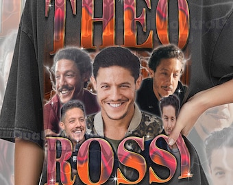 Maglietta di Theo Rossi, maglietta vintage retrò anni '90 di Theo Rossi, maglietta grafica tributo all'attore, maglietta estetica da fan di star di serie TV, #tpc