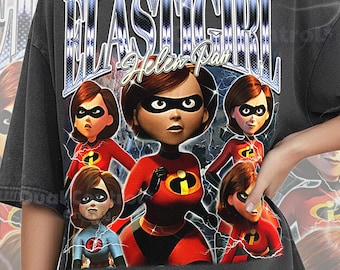 Elastigirl Helen Parr Shirt, 90s Vintage Retro Bootleg Stretchy Heroine T-Shirt, Super Mom Graphic Tee, Hero Family Fan Apparel, #saf