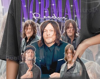 Norman Reedus 90s Vintage Retro Bootleg Norman Reedus Shirt, Crossbow Hunter Graphic Tee, Zombie Apocalypse Fan Apparel #ari