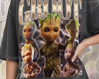 Camiseta Groot Comfort Colors®, Camiseta vintage de Groot, Camiseta de Groot de los 90, Camiseta retro, Bootleg, Árbol, Héroe, Guardián #Saf