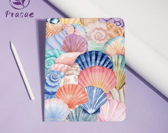 Colorful Seashells iPad Case For iPad Air7 11"-2025,iPad A16 Cover,iPad Pro 2024-13''11'',iPad7/8/9-10.2'',iPad2019/2020/2021
