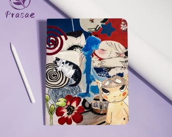 Daydreaming Aviator Kitty iPad Case For iPad Air7 11"-2025, ,iPad A16 Cover, iPad Pro 2024-13'' 11'',iPad 7/8/9-10.2'',iPad 2019/2020/2021