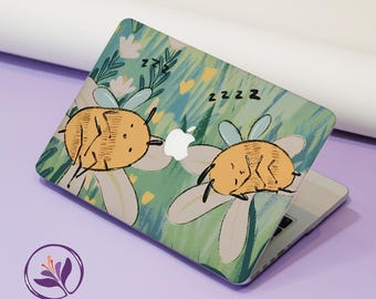 Sleepy Bee Matte Hard New 2026 Laptop Case for MacBook Air 13/14/15, MacBook Pro 14/15/16 ,Neo A18, M4/M5,Fits A3404 A3449