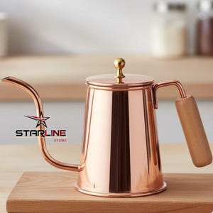 Small/Individual Tin-Lined Oxidized Copper Tea Pot 390 grams 500 ml - 100% Handmade