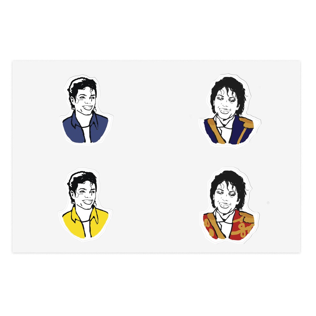 Michael Jackson Sticker Sheet: Retro Pop Star Decals - Etsy