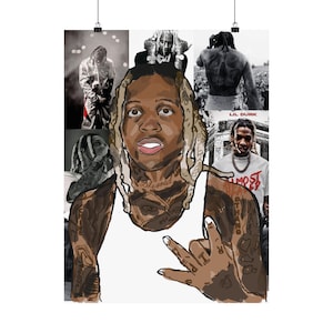Lil Durk Poster: Hip Hop Fan Art, Rapper Room Decor