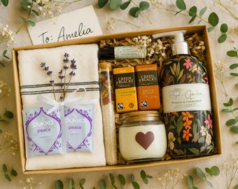 Pamper Gift Box – New Job, Birthday, Graduation Hamper | Chocolate, Self-Care, Relaxation & Wellness Set