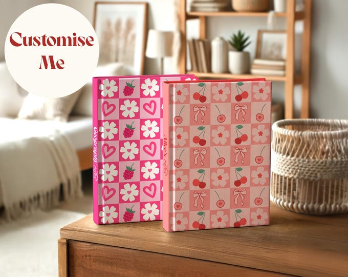 Customizable Berry Cute Notebook, Aesthetic School Journal