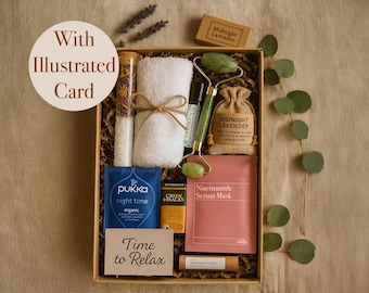 Luxury Self Care Letterbox Gift – Relaxation Spa Kit with Jade Roller, Candle & More