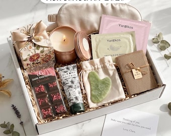 Self Care Spa Gift Box with Gua Sha, Vegan Friendly Chocolate & Pamper Essentials