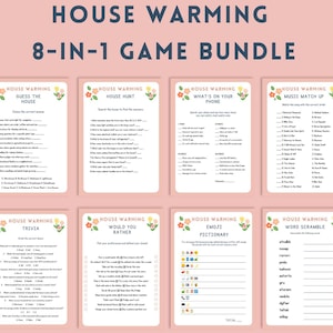 Housewarming Party Game Bundle: Modern Trivia, Pictionary (Digital Download)