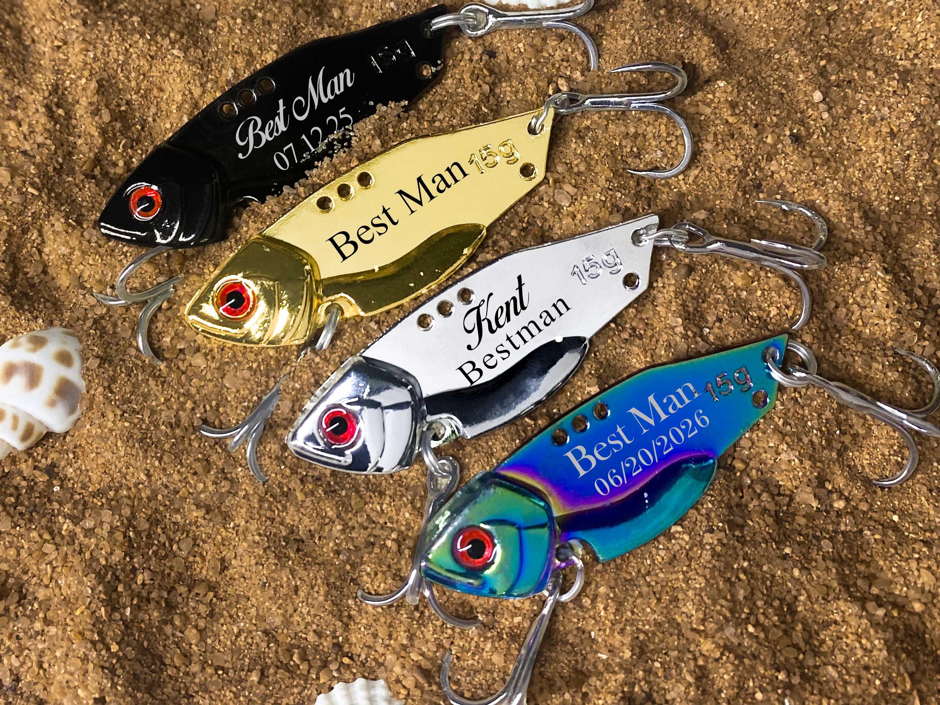 best personalized engraved fishing lures in Tin, Gift Set for Dad and will be enjoyed for years to come Fishing Lure Onememorylane