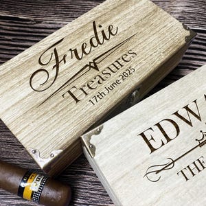 Gepersonaliseerde sigarendoos, houten geschenkdoos met vulling voor bruidsjonkers, sigarenkokerset voorstel, cadeaus bruidsjonkers, cadeaus getuige, sigarendoos