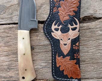 Custom Handmade D2 Steel Skinner knife Camping knife Gift for Men Gift For Husband &Dad Outdoor