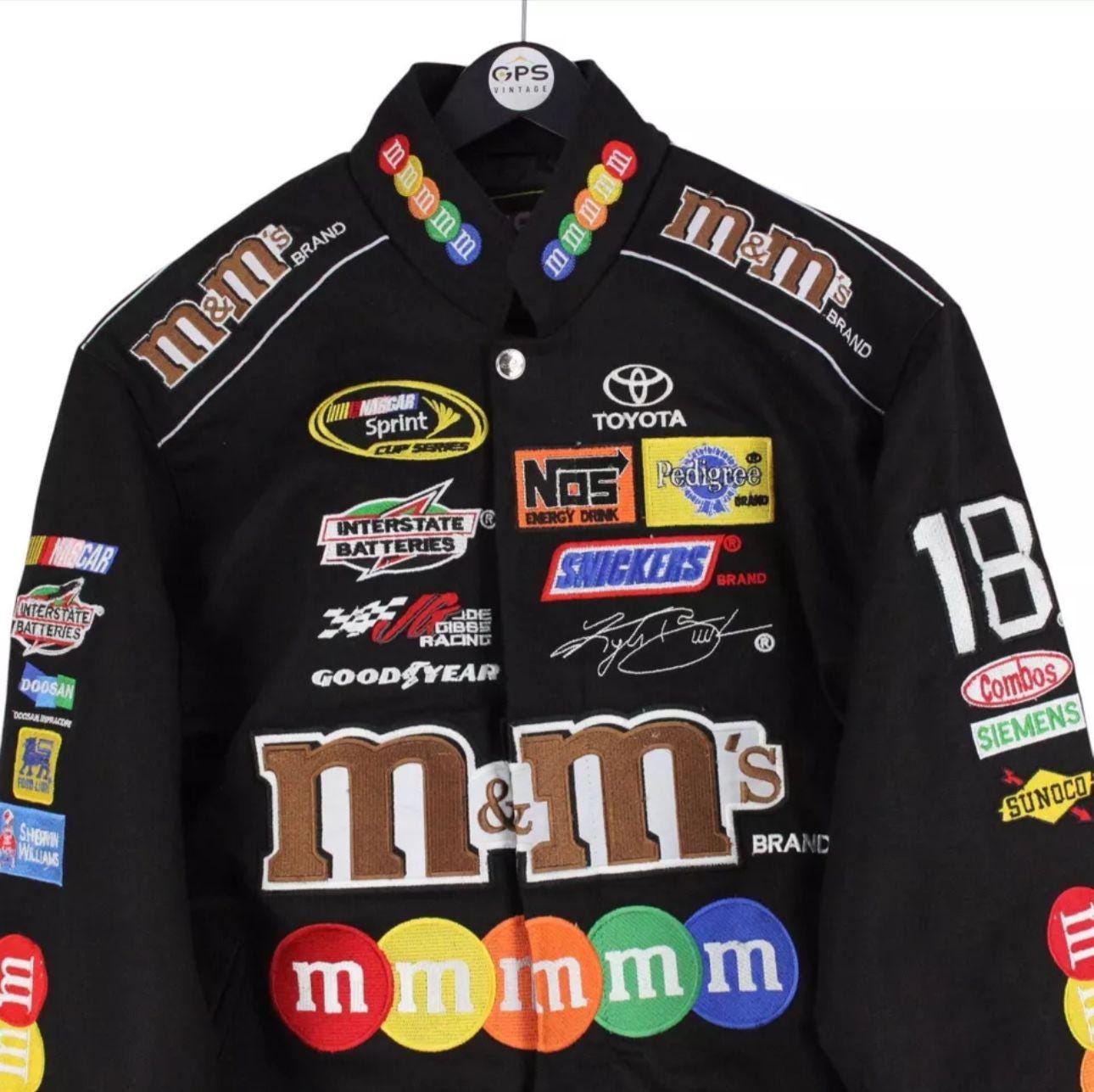 M&M NASCAR Racing Jacket: Vintage Embroidered Cordura Bomber - Etsy