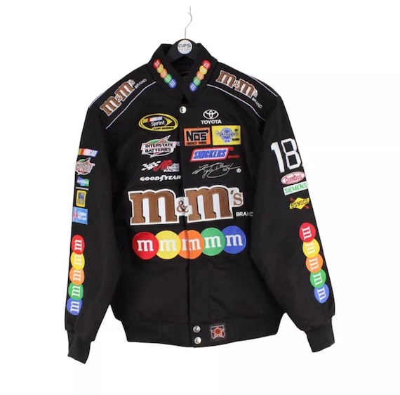 M&M NASCAR Vintage Racing Adult Jacket Fully Embroidered and