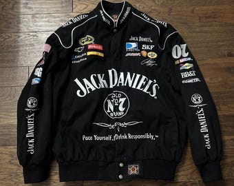 Jack Daniels jacket Adult F1 Vintage Racing jacket Embroidered UniSex Nascar