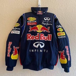 Erwachsene F1 Vintage Racing Jacke Bestickte UniSex Nascar Jacke
