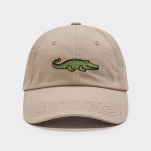 Cap Embroidered Fun Alligator - More Colours - Alligator Embroide Vintage Trendy Hat for Outdoors, Adjustable