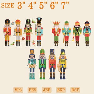 Nutcracker Christmas Embroidery Design, The Nutcracker Machine Embroidery Design, Christmas Embroidery Files, Instant Digital Download