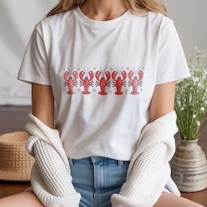 Fisherman Aesthetic Lobster Sweatshirt Coastal Vintage New England Crewneck Sweater Lobster Shirt Seafood Ocean Lover Gift Fishermancore