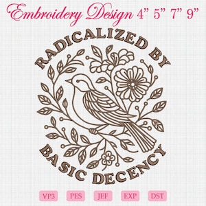 Radicalisé par un motif de broderie basique, Anti-atout, Antifascisme, Droits de l'homme, Anti-ICE Anti-atout, Broderie Fuck Ice, Rébellions