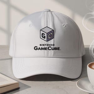 Casquette de baseball brodée Nintendo Gamecube gamer gaming jeux vidéo rétro broderie patch chapeau papa chapeau casquette