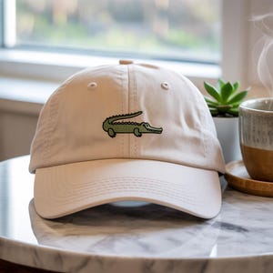 Cap Embroidered Fun Alligator - More Colours - Alligator Embroide Vintage Trendy Hat for Outdoors, Adjustable