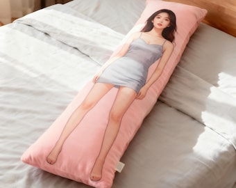 Federa per cuscino personalizzata, cuscino Dakimakura personalizzato, federa per cuscino anime, cuscino per cuscino di un attore famoso, regali per il marito, regalo con foto personalizzata