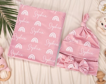 Coperta per neonati personalizzata con nome, fascia in mussola, regalo personalizzato per neonati, coperta per passeggino, regalo per baby shower biologico.