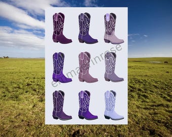 Colorful Cowboy Boots Print | Western Art, Vibrant Home Decor (Digital Download)