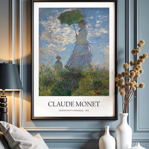 Claude Monet, Woman with a Parasole Print