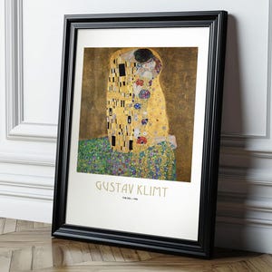 Gustav Klimt, The Kiss Wall Print