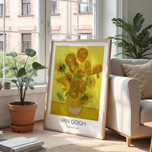 Van Gogh, Sunflowers Wall Print