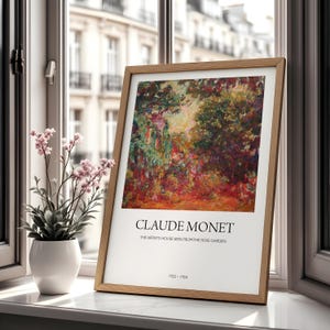 Claude Monet, Monets House from the Rose Garden Print