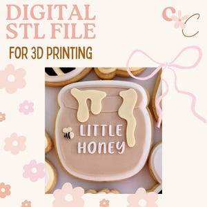Little Honey Pot - koekjesstempel en -uitsteker DIGITAAL STL-bestand