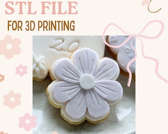Zarte Blume - Cookie Stamp & Cutter DIGITAL STL File