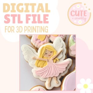 Hada linda - Sello y cortador de galletas Archivo STL DIGITAL