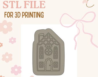 Gingerbread House - Cookie Stamp and Cutter DIGITAL STL File