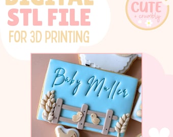 Bauernhof Zaun mit Küken - Cookie Stempel und Ausstecher DIGITAL STL File