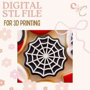 Spider Web - Cookie Stamp and Cutter DIGITAL STL File