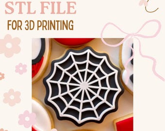 Spider Web - Cookie Stamp and Cutter DIGITAL STL File