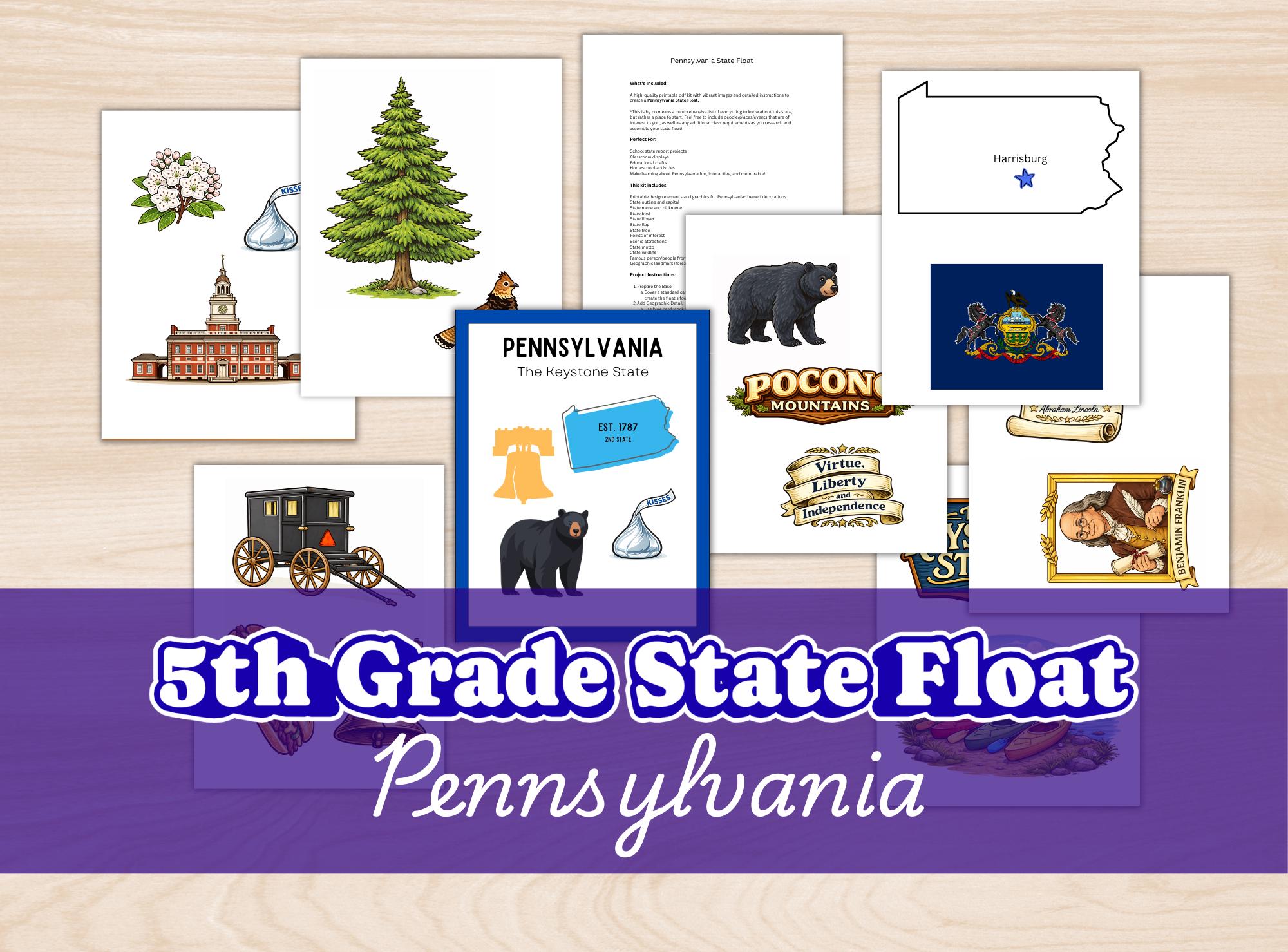 Pennsylvania 5th Grade State Float Kit - Etsy